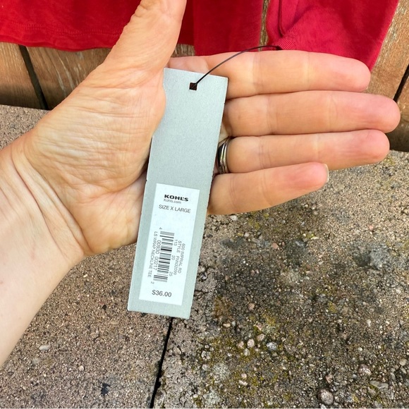 APT 9 Women’s Red Cut Out Long Sleeve Blouse Shirt Size XL NWT - Picture 6 of 11